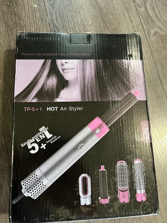 New! HOT Air Styler 5-in-1 Pink and Silver Hair Tool - Picture 3 of 3